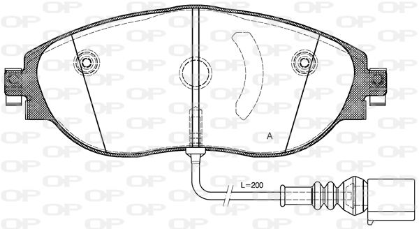 OPEN PARTS Комплект тормозных колодок, дисковый тормоз BPA1470.01